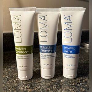 LOMA unopened hair care travel sz - conditioner, hair mask, and smoothing cream